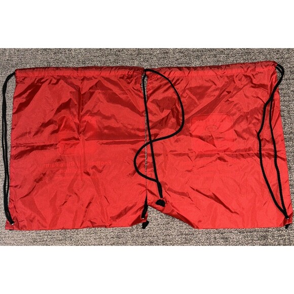 Lot of 2 State Farm Red Backpack-Style Nylon Carrying Bag Drawstring Closure - Picture 5 of 11